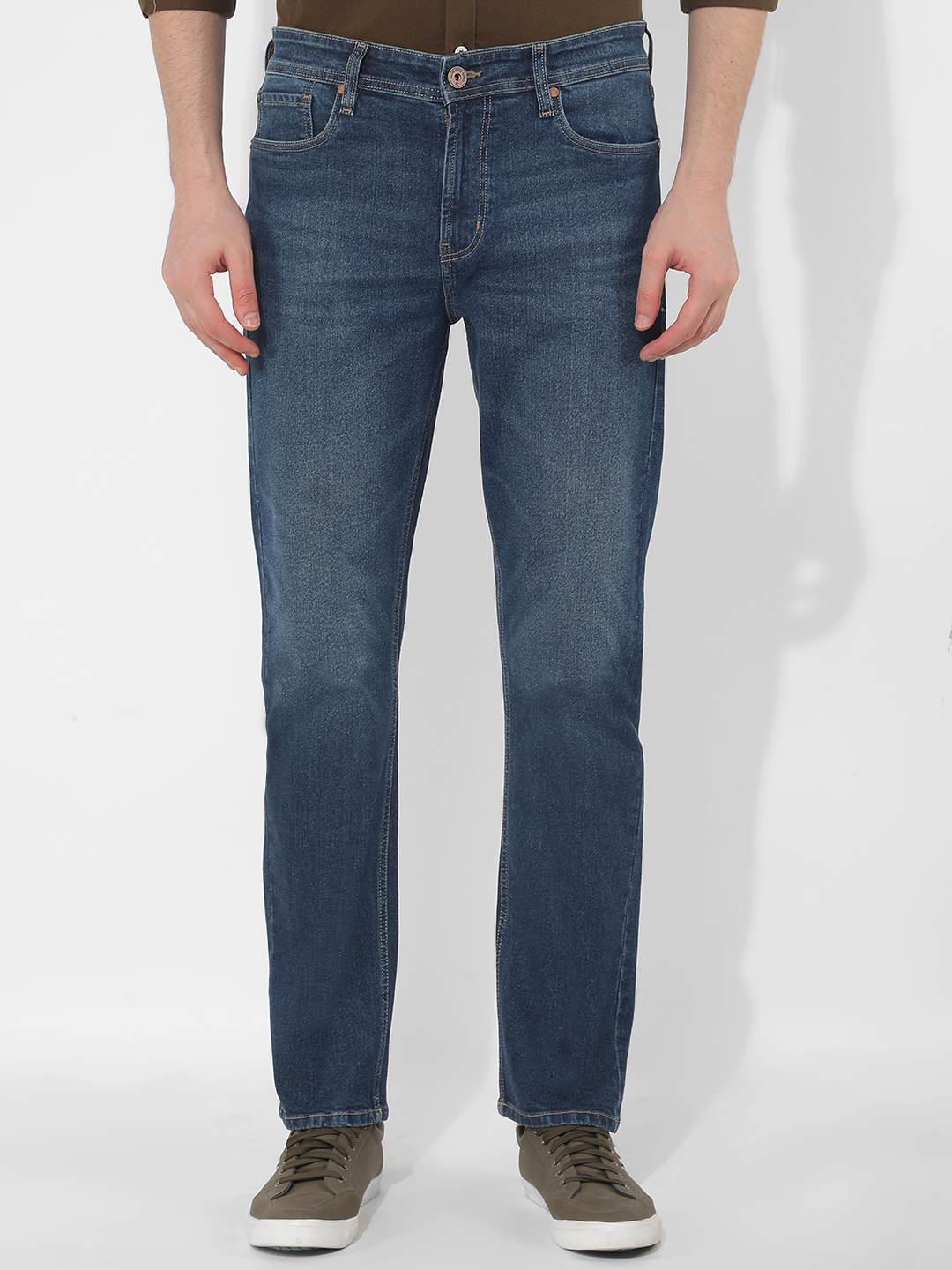 Numero Uno Men Solid Blue Jeans